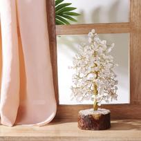 300 Bead Crystal Tree, For Feng Shui & Aesthetic Home Decoration, Clear Quartz white