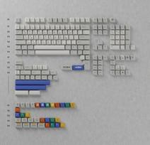 C64 Remake Theme Keycap Set 180keyPBT Custom Simple Retro Gray Keyboard Cap Cherry Profile Gaming KeyCap for Mechanical Keyboard gray