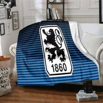 Club Crest Munchen Design Flannel Blanket, Soft Polyester, Modern Design, All-Season for Camping, Travel, Gifts for holidays or birthdays 75x90cm