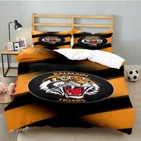 Wests Tigers Roar Strength And Pride 3PCS Bedding set,for 1pc Duvet Cover And 2pcs Pillowcases Perfect for Fan gift,Ideal for Bedroom, Dormitory 140cmx210cm orange