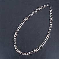 Neo-Gothic Barbed Wire Necklace Titanium Steel Thorns Choker Necklace Cuban Bracelet  Hiphop 60cm necklace black