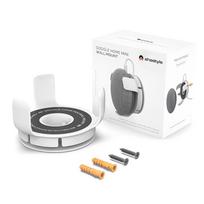 Sieninis laikiklis Išmaniojo garsiakalbio laikiklis Google Home Mini Išmaniojo garsiakalbio laidų tvarkymo saugojimo pakaba Google Home Mini/Echo Dot balta