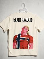 Erling Haaland Norway Funny Majin Buu Graphic T Shirt Unisex Football Soccer Cartoon Tee Unisexs and Unisexs Streetwear Tshirt 3XL white