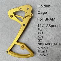 Mtb Road Rear Derailleur Cage Pulley Wheels for SRAM 11/12 speed Derailleur Oversized Bearing For NX GX X01 XX1 EAGLE AXS Golden Cage yellow