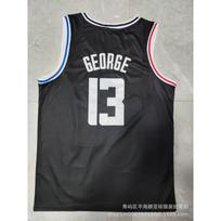 Embroidered NBA Clippers Jersey Paul George 13 Basketball Uniform Shirt Men Women Sportswear XXL gray