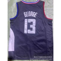Embroidered NBA Clippers Jersey Paul George 13 Basketball Uniform Shirt Men Women Sportswear XXL gray