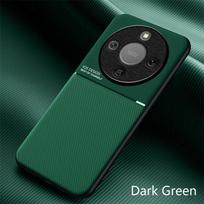 Magic8Lite Luxury Soft Leather Plate Phone Case for Honor Honer Magic8 Lite 8Lite Light 5G Car Magnetic Holder Back Cover For Magic 8 Lite 5G žalia