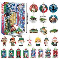 Grinch Acrylic Blind Box Ornament Set 24-Day Christmas Countdown Calendar Keychain Decor D Set