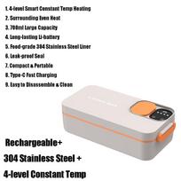 700ml/900ml Heating Lunch Box Water-free Heated Lunch Box for 700ml/900ml Outdoor Orange-700ml