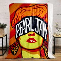 Pearl Jam Pop Art Style Poster Design  Patterned flannel blanket perfect for the bedroom living room, sofa, or a little nap 150x200cm(59*78in)