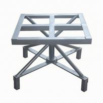 Spray Painting Table Steel Turntable with Square Frame Heavy-Duty for Painters gray