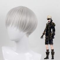 Anime Nier Automata Cosplay 9S Yorha 2B Cosplay Kostiumas Vyriškas Moteriškas Apranga Perukas Kaukė Kostiumas Didelio Dydžio Įmantrus vakarėlis Juoda Suknelė M gray