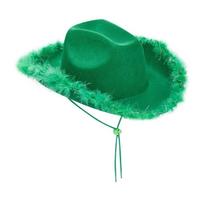 Wide Brim Western Cowboy Hat Furry Trim Cowgirl Hat Classic Jazz Hat  Ladies Style P blue
