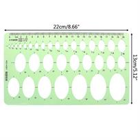 Multi Shaped Circles Measuring Tool Oval Geometric Ruler Template Ruler Curve Ruler Drawing Ruler 4307