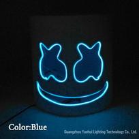 DJ galvos apdangalas Marshmello kaukė LED medvilniniai saldainiai šviečianti Top 100 elektroninės muzikos festivaliams One Size