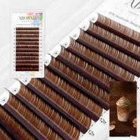 Abonnie Brown Klasikinės blakstienų priauginimo 0,03 Purios Blakstienos Mišrus padėklas Šokolado spalvos Blakstienos CC riestumas D&0.03mm&MIX