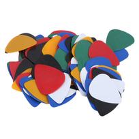 100 vnt. Gitaros mediatoriaus spalvingo plastiko pirštų apsauga Muzikos instrumento priedai 0,46 mm black