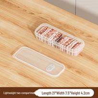 Refrigerator Frozen Meat Storage Box - Airtight Meal Prep & Freshness Container beige