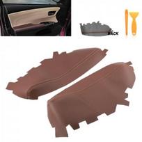 2Pc For 2013 2014 2015-2018 Toyota Avalon Leather Armrest Door Panel Cover Brown gray