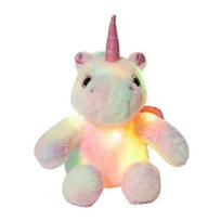 Naujausias šviečiantis vienaragis arklys Kawaii pliušinis žaislas figūrėlė lėlė animacinis anime mielas palydovas miegantiems vaikams dovanų lėlė 25cm beige