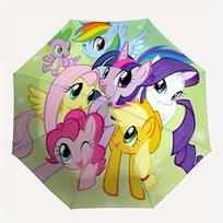 My Little Pony Friendship Automatic Umbrella with Folding feature - Travel Umbrella, Perfect Gift for Birthday, Christmas a0827077 yellow