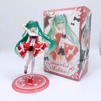 20cm Anime Figure Hatsune Miku The Artist Bunny Girls Sexy Action Figure Cute And Charming Car Ornaments Playthings Kid Collectible Model Doll Toy gray