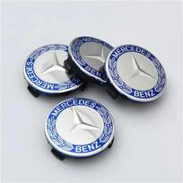 4 vnt. 75 mm automobilio ratlankio centrinis dangtelis, stebulės dangteliai, emblemos priedai Mercedes benz AMG C E S GLE CLC klasei W204 W203 W205 W124 W221 šviesiai mėlyna spalva