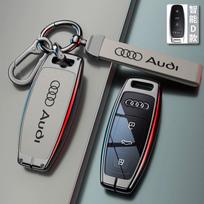 Audi 8Y Cinko lydinio odinis automobilio rakto dėklas Dangtelio apvalkalo laikiklis Audi Q8 A6 A3 A8 C8 S6 RS6 A7 S7 RS7 RSQ8 8Y D5 4N RS E-tron GT Q4 Q7 4M gray