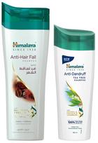Himalaya Herbals Anti Hair Fall Shampoo, 400ml & Anti Dandruff Shampoo with Tea Tree, 200ml Combo blue