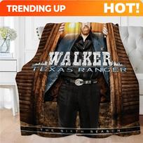 Customize A Versatile Flannel Blanket Featuring 1pc Walker Texas Ranger Creativity, Perfect for Use As a Throw, Art Poster, Or T Size: 75*100cm, Weight: 230 GSM black