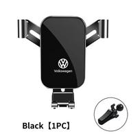 Gravity Car Holder For Phone Air Vent Clip Mount Mobile Cell Stand For VW R Scirocco Jetta Beetle Golf Polo Tiguan Sharan Touran juoda