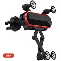 For VOLKSWAGEN VW Car Mobile Phone Holder Air Outlet Clip GPS Gravity Navigation Bracket Mount Stand For Volkswagen Golf Polo Pa black