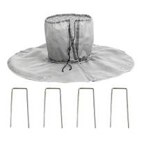 Winter Plant Rootlet Warmer Palm Tree Protector, Frost Cover with Drawstring And Ground Stakes, Protection for Courtyard Trees Insulation Wrap B pilka