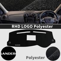 for Dacia Renault Sandero -2013 Stepway II 2 RS LHD Leather Dashmat Dashboard Cover Pad DashMat Sunshade Protective Carpet RHD Leather gray