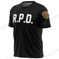 Anime Game Resident Evil 3D Print T-shirt Men Women Fashion Casual Short Sleeve T-shirt Kids Tops Tees Letter Camiseta hombre XS black