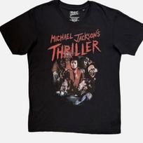 Michael Jackson Thriller Zombie Graphic Tee Mens Vintage Cotton Black L black