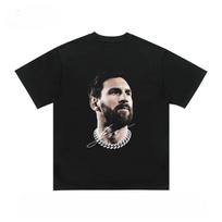 Leo Messi Argentine Football Superstar Graphic Tee Cotton Unisexs Unisexs Tshirt Vintage Streetwear S gray