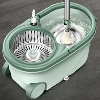Spin Mop Bucket Floor Cleaning Mop Kit System Double Drive Washable Reusable Labor Saving white
