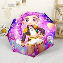 K-pop Outdoor Automatic Umbrella Compact 8-Rib Design Sturdy Construction Travel Essential Fashionable Accessory Wedding Party Gift sans