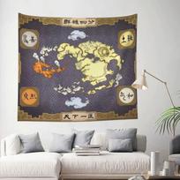 Avataras Paskutinis Oro Valdytojas Žemėlapis Sieninė Gobelenas Spalvinga Kabinama Paplūdimio Kilimėlis Appa Miegamojo Dekoras Stebuklingumo Tema Namų Dekoras 74x94cm(29x37in)
