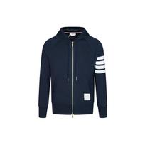 THOM BROWNE Engineered 4 Bar Zip Up Drawstring Hoodie MJT022H-00535-461 2 black