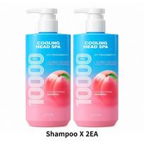 [ELASTINE] Cooling Head Spa 10000 Mildly Acidic Scalp Care Shampoo (460ml / 15.55 fl. oz.) Shampoo X 2EA