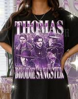 Thomas Brodie Sangster Shirt, 90s Vintage Retro Bootleg Thomas Brodie-Sangster T-Shirt, British Actor Tee, Dystopian Hero Fan Shirt 130 white