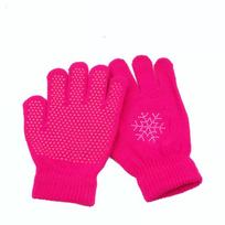 Non-Slip Figure Skating Gloves Palm Protection Kids Skating Mittens Skating Gloves  Children Kids L rožinė