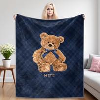 Plaid Teddy Nap Blanket,Flannel Blanket,Suitable For Sofas,Beds,Cars,Rooms,Offices,Camping,Exquisite Gift Blankets 75X95CM black