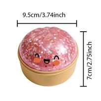 Colorful Bun Sensory Balls Giant Rainbow Dumpling-Shaped Stress-Relieving Ball Rare Pink Glittering Dumpling Soft Squeeze Toy pink