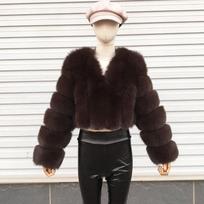 TrendHub High Quality Fur Coat Women 100% Real Fox Fur Jacket Women's Fall/Winter Luxury Short Natural Fox Fur Coat Leather Jacket XXXXL ruda