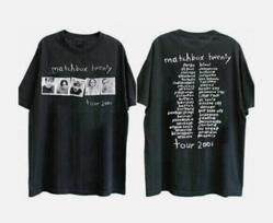 Matchbox Twenty Band Tour 2001 Black Short Sleeve Cotton T-shirt M black