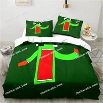Cartoon Funny Play Unspeak.able Bedding Set Duvet Cover Full Queen King Size Pillowcase Bed Print Aldult Kid Bedroom Single Twin 70x133cm 2pcs green