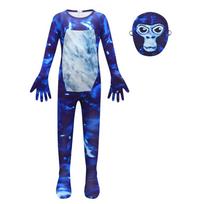 4752 Kids Boys Girls Gorilla Tag Jumpsuit Mask Halloween Cosplay Costume Role Play Outfits 160cm mėlyna
